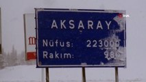 Aksaray’da kar yağışı etkisini sürdürüyor