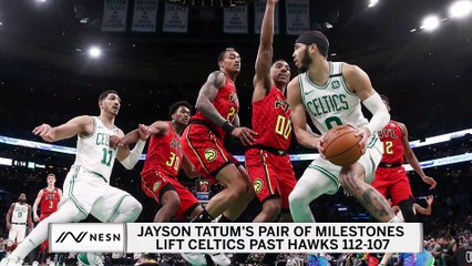 Jayson Tatum Milestones Lift C’s Past Hawks
