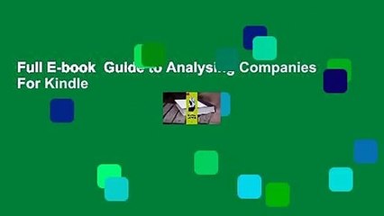 Full E-book  Guide to Analysing Companies  For Kindle