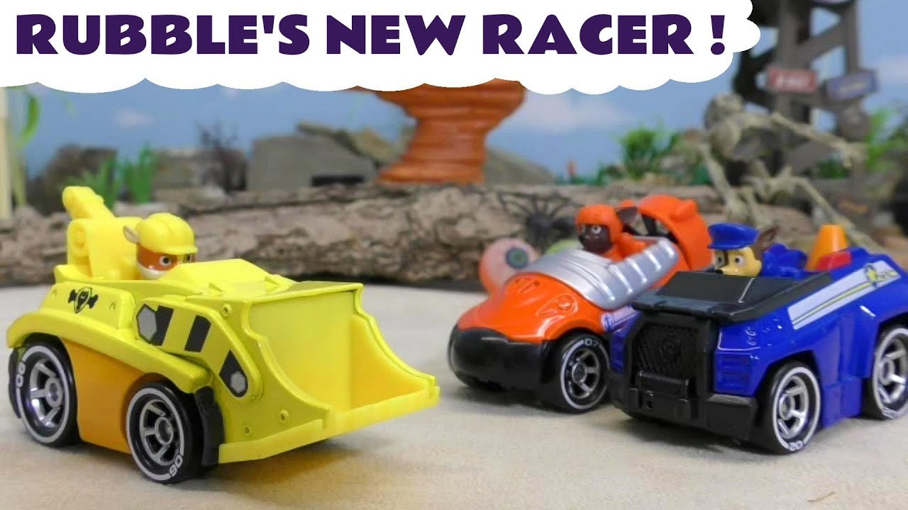 Paw Patrol Mighty Pups Racing with Funny Funlings and Disney Pixar Cars 3 Lightning McQueen in this Family Friendly Toy Story Full Episode English