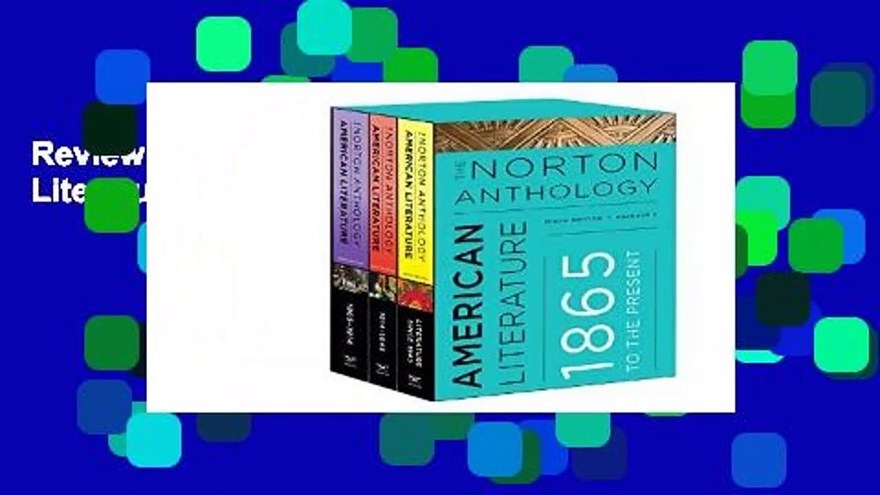 Review  The Norton Anthology of American Literature - Robert S Levine