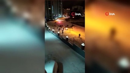 Karda kayan araçların kaza anları kamerada