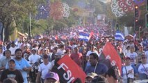 Sandinistas marchan en respaldo a Ortega y piden sea reelegido en las próximas elecciones