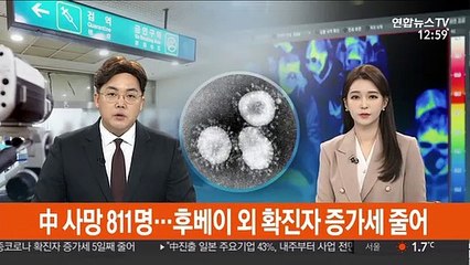 中 사망 811명…후베이 외 확진자 증가세 줄어