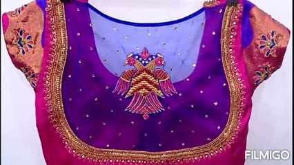Letest blouse design || Trendy blouse saree design ||