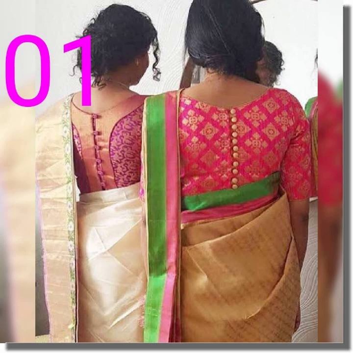 Very easy and very simple blouse back neck design for new saree