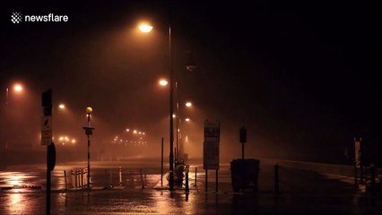 Wind and rain lash Tramore in Ireland's County Waterford, area worst-affected by Storm Ciara