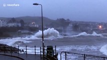 STORM CIARA: Huge waves slam into Wales coast