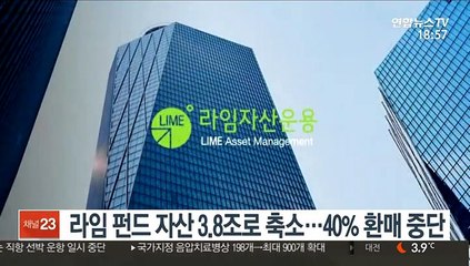 라임 펀드 자산 3.8조로 축소…40% 환매 중단