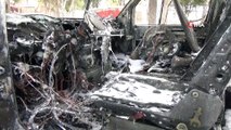 Minibüsün içinde yakılan piknik tüpü alev aldı 6 kişilik aile ölümden döndü