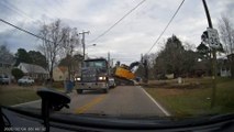 Awkward Excavator Loading Attempt Ends in Fall