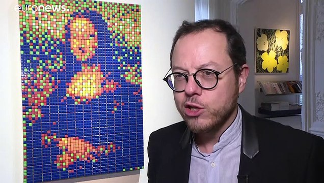 Rubik Mona Lisa réalisée par l'artiste Invader, mise aux enchères