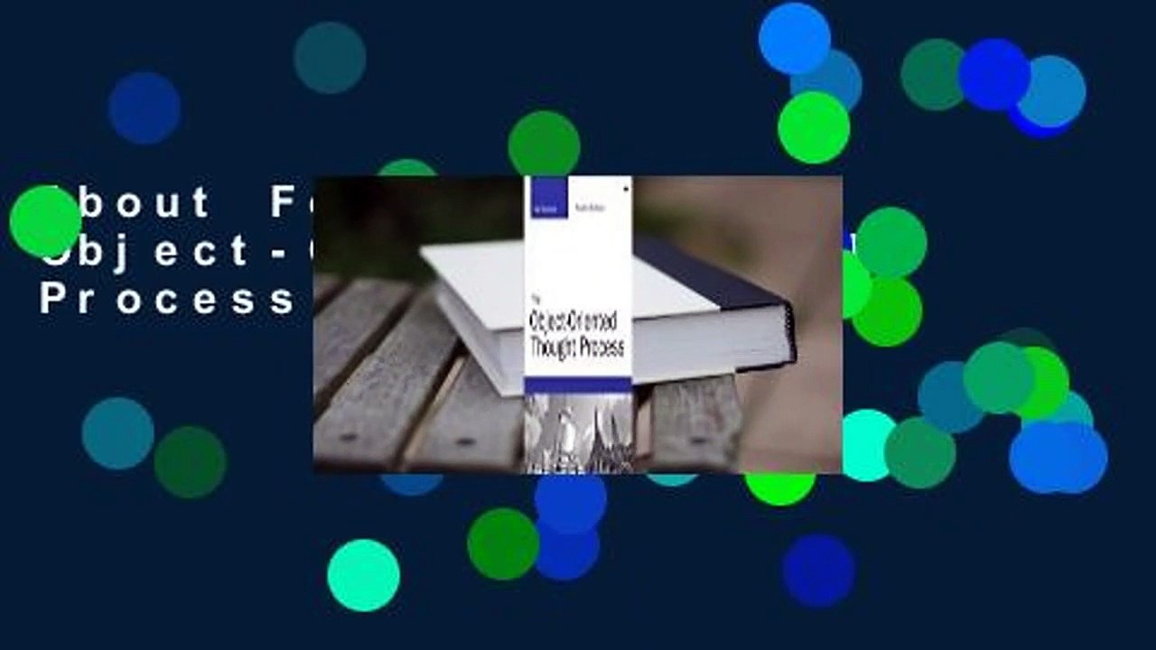 About For Books  The Object-Oriented Thought Process  For Kindle