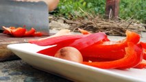 Stir-fried Squid With Vegetable, Bell Pepper Onion Baro | Cooking by the river