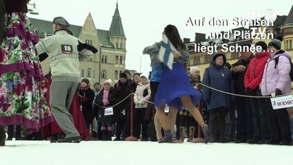 Schnee-Tango in Finnland