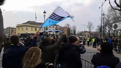 L'arrivo della Lazio a Parma