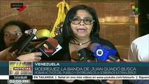 Rodríguez: banda de Guaidó busca robar activos de Venezuela