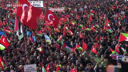 ABD'nin sözde barış planı Saadet Partisi'nin Büyük Kudüs Mitingi'nde protesto edildi