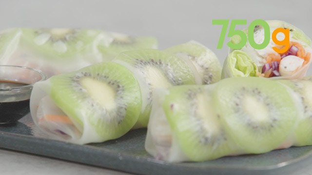 Rouleau de printemps crudités, Kiwi de l'Adour IGP et crevettes - 750g