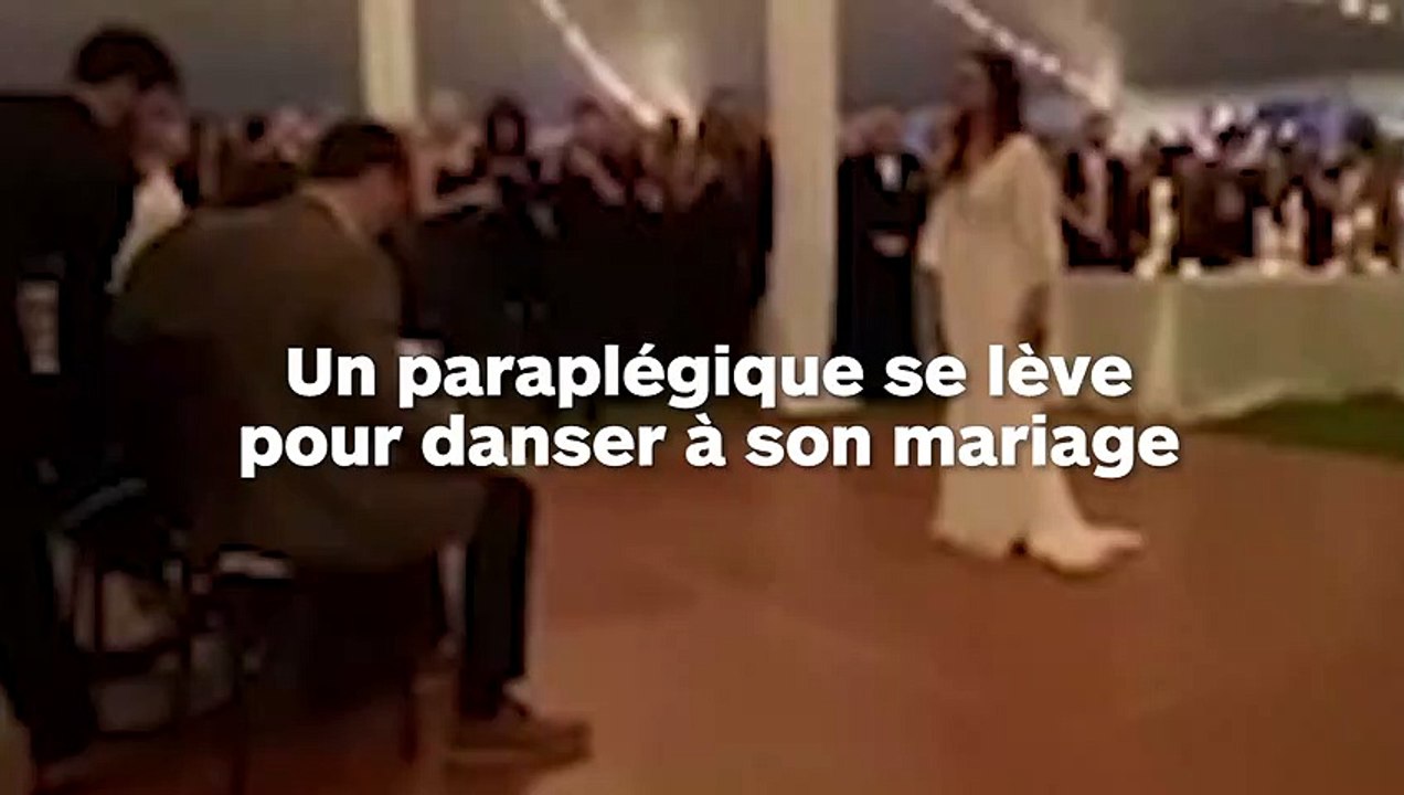 Un paraplégique se lève pour danser avec sa femme à son mariage