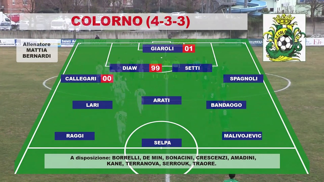 Colorno - Arcetana 2-2, highlights e interviste
