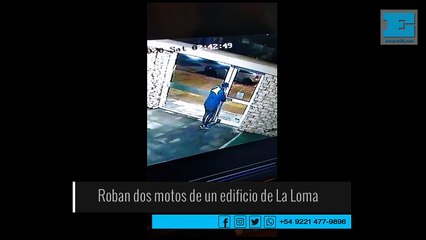 Así robaron dos motos de un edificio en La Loma