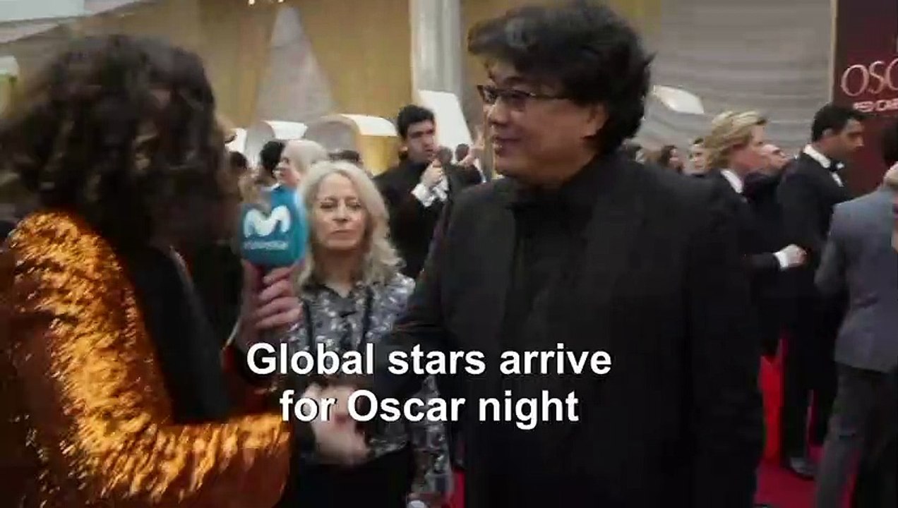 'Parasite' director talks film's success on Oscars red carpet