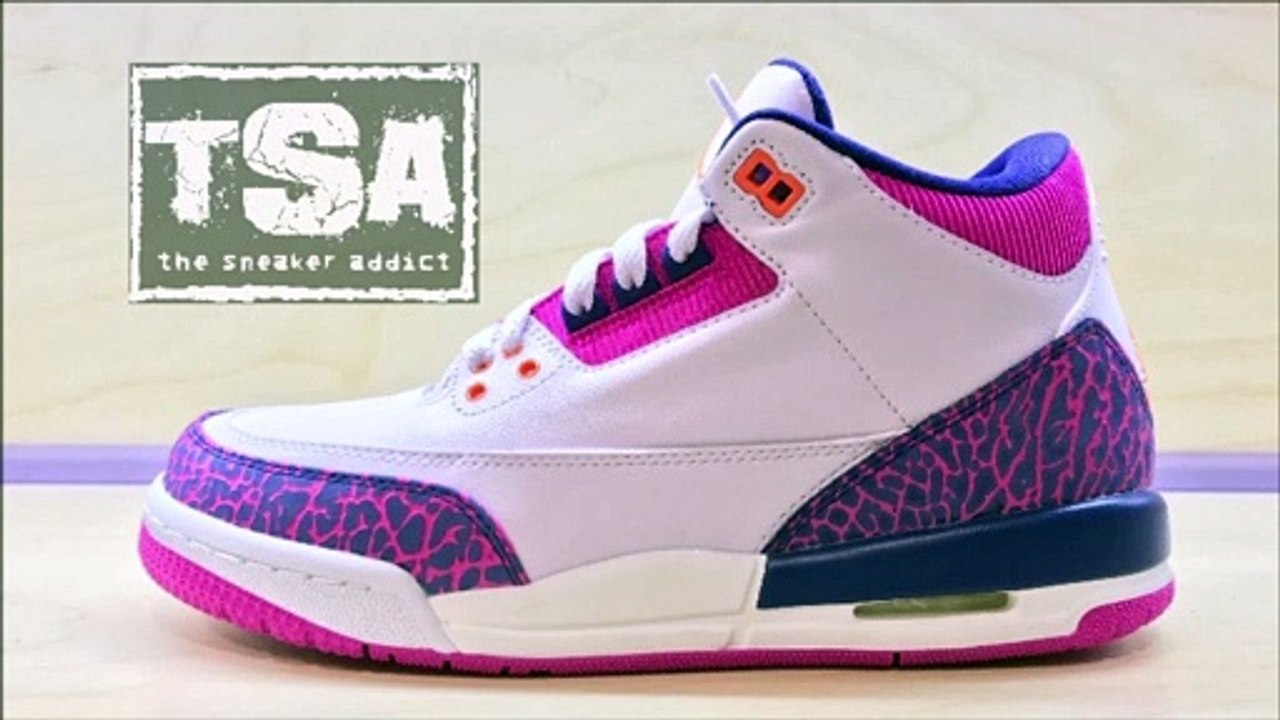 Air Jordan 3 Barley Grape GS Retro Sneaker Revi...