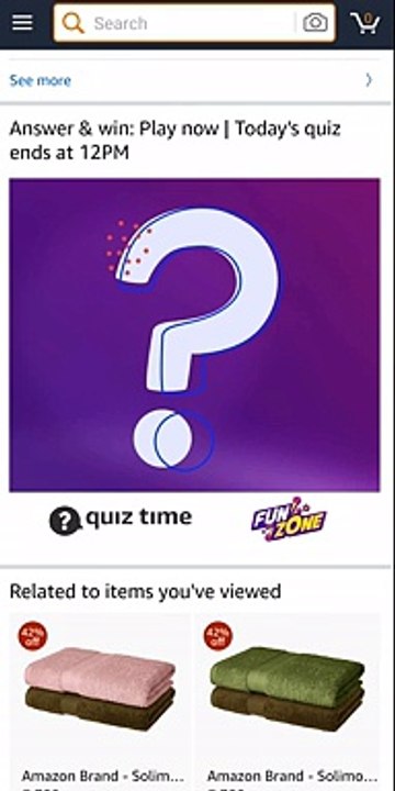 Amazon Quiz Today wun ₹ 5000