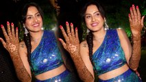 Kamya Punjabi stuns in mehendi ceremony with fiance Shalabh Dang; Watch video | FilmiBeat