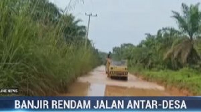 Jalan Penghubung Antar Desa di Musi Rawas Terendam Banjir