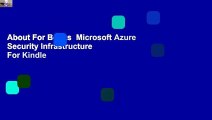 About For Books  Microsoft Azure Security Infrastructure  For Kindle