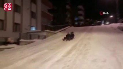 Kar eğlencesinde korkunç kaza!