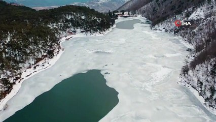 Buz tutan Boraboy Gölü’nün cesur aşıkları