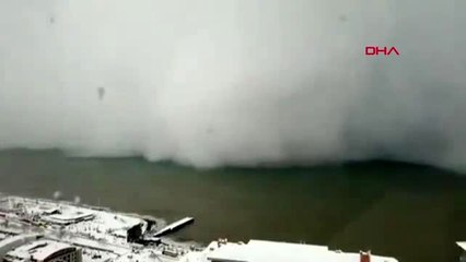 Artvin kar fırtınası deniz üzerinden böyle geldi