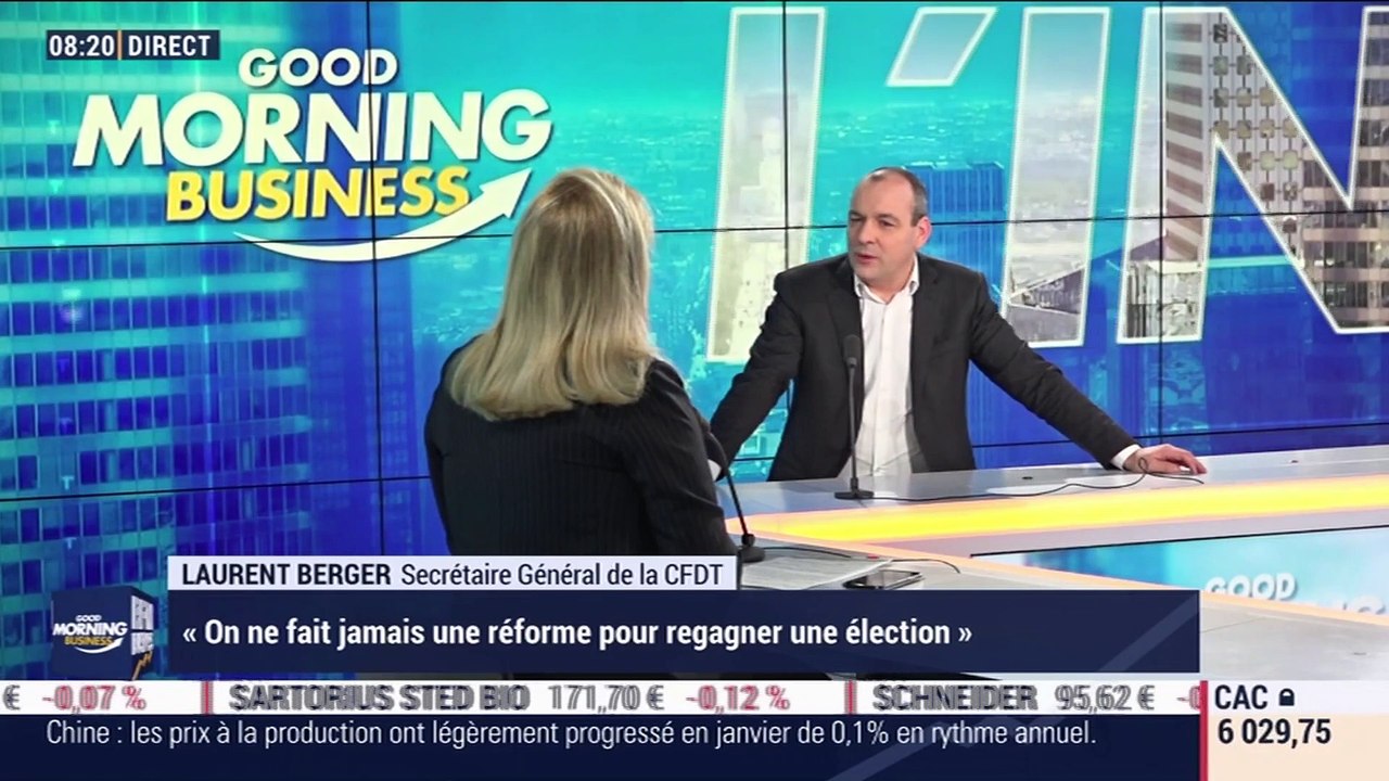 Laurent Berger (CFDT): "On ne fait jamais une réforme pour gagner une élection" - 10/02
