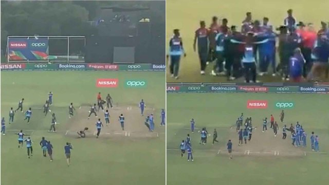 IND VS BAN U 19 : India, Bangladesh players clash after U19 Worldcup match..! |