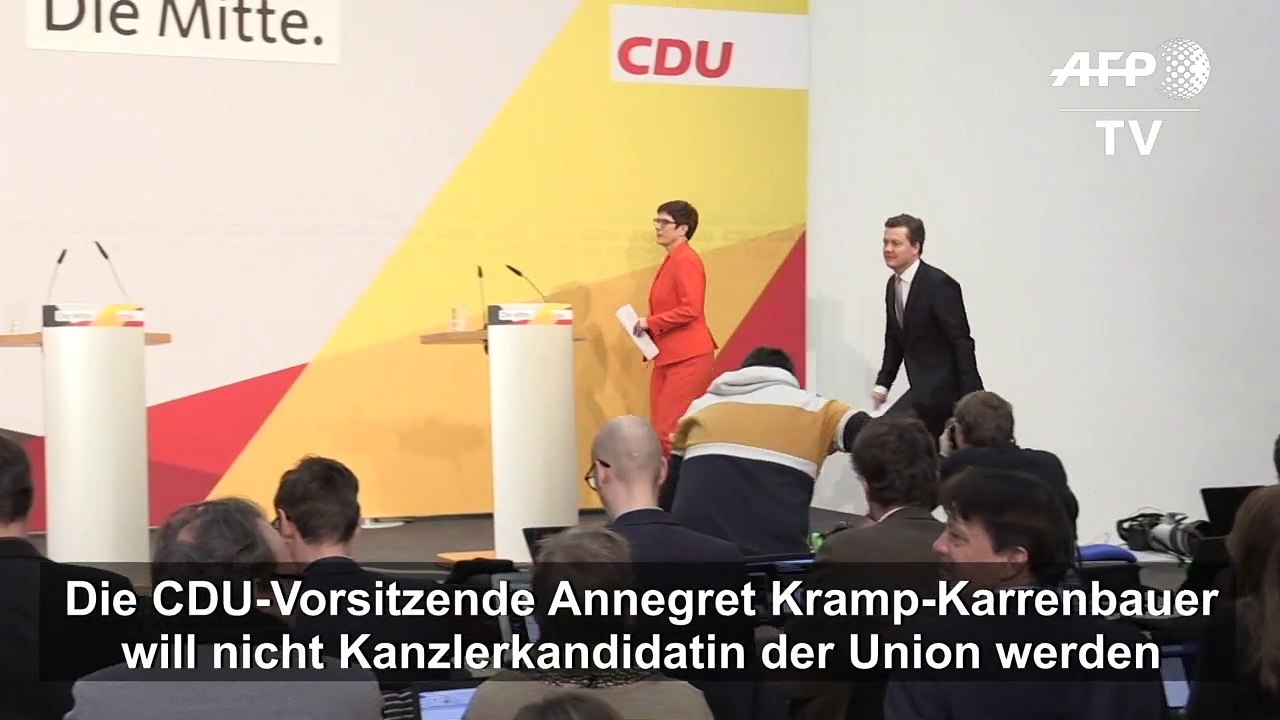 AKK verzichtet auf Kanzlerkandidatur und will CDU-Vorsitz abgeben