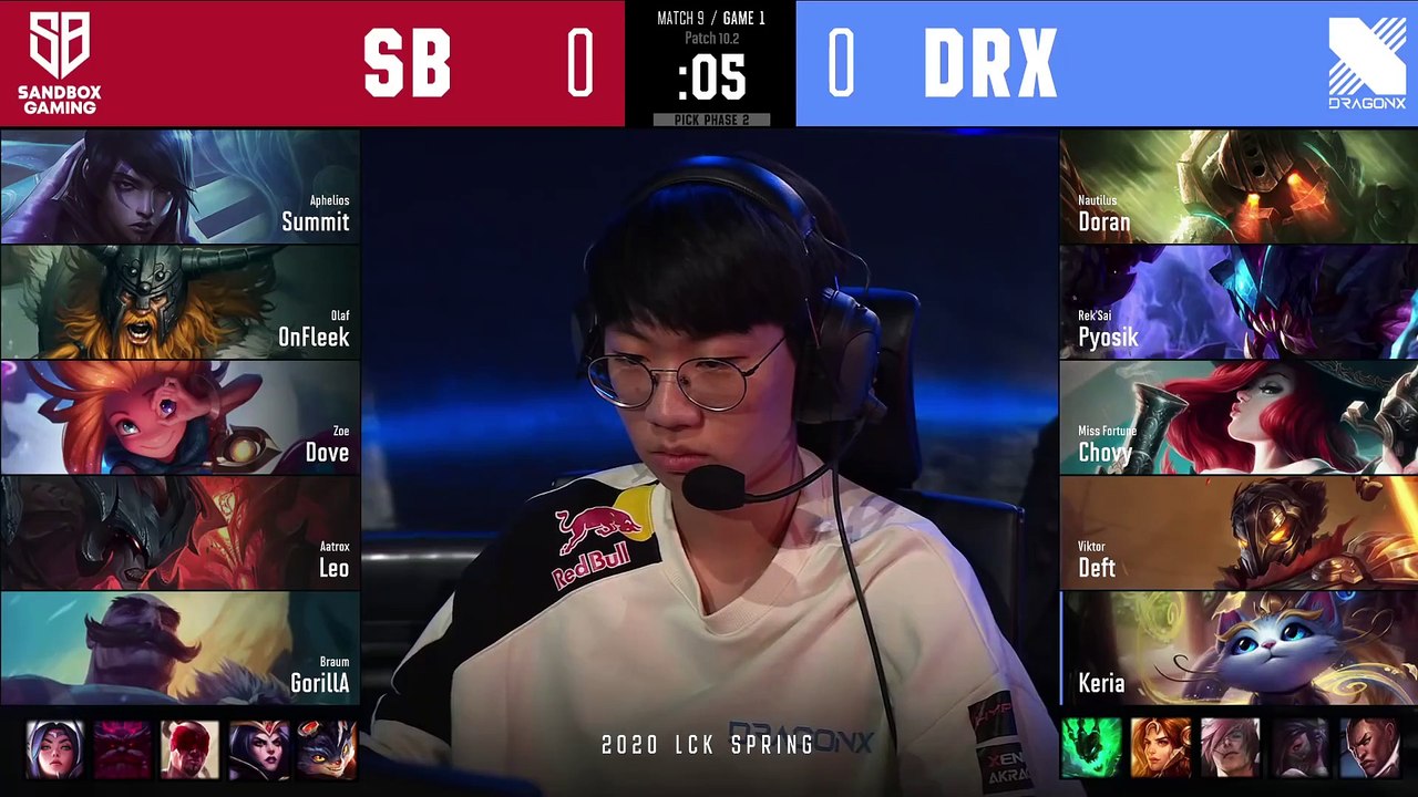 SB vs DRX Highlights ALL GAMES   LCK Spring 2020 W1D5