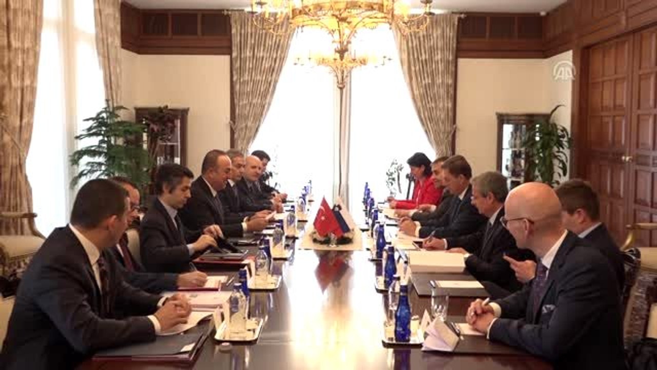 Dışişleri Bakanı Çavuşoğlu, Slovenya Dışişleri Bakanı Miro Cerar ile bir araya geldi -...