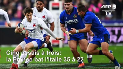 Six nations: la France bat l'Italie et prend la tête du tournoi
