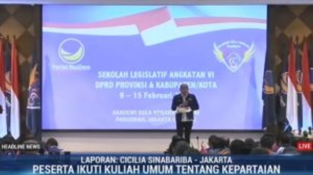 405 Peserta Ikuti Sekolah Legislatif Partai NasDem Angkatan ke-6