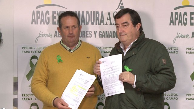 Presidentes de Apag y Asaja Extremadura en rueda de prensa