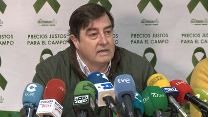 Asaja: "El próximo martes 18 de febrero Extremadura se colapsa"