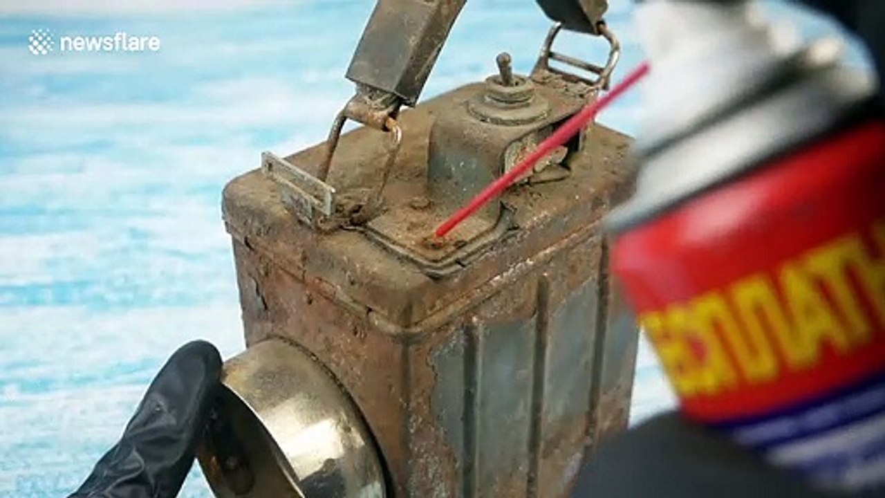 Satisfying video documents restoration of 100-year-old antique military lamp