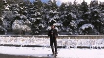 Beyaz örtüyle kaplanan Palandöken'de kış güzelliği - ERZURUM