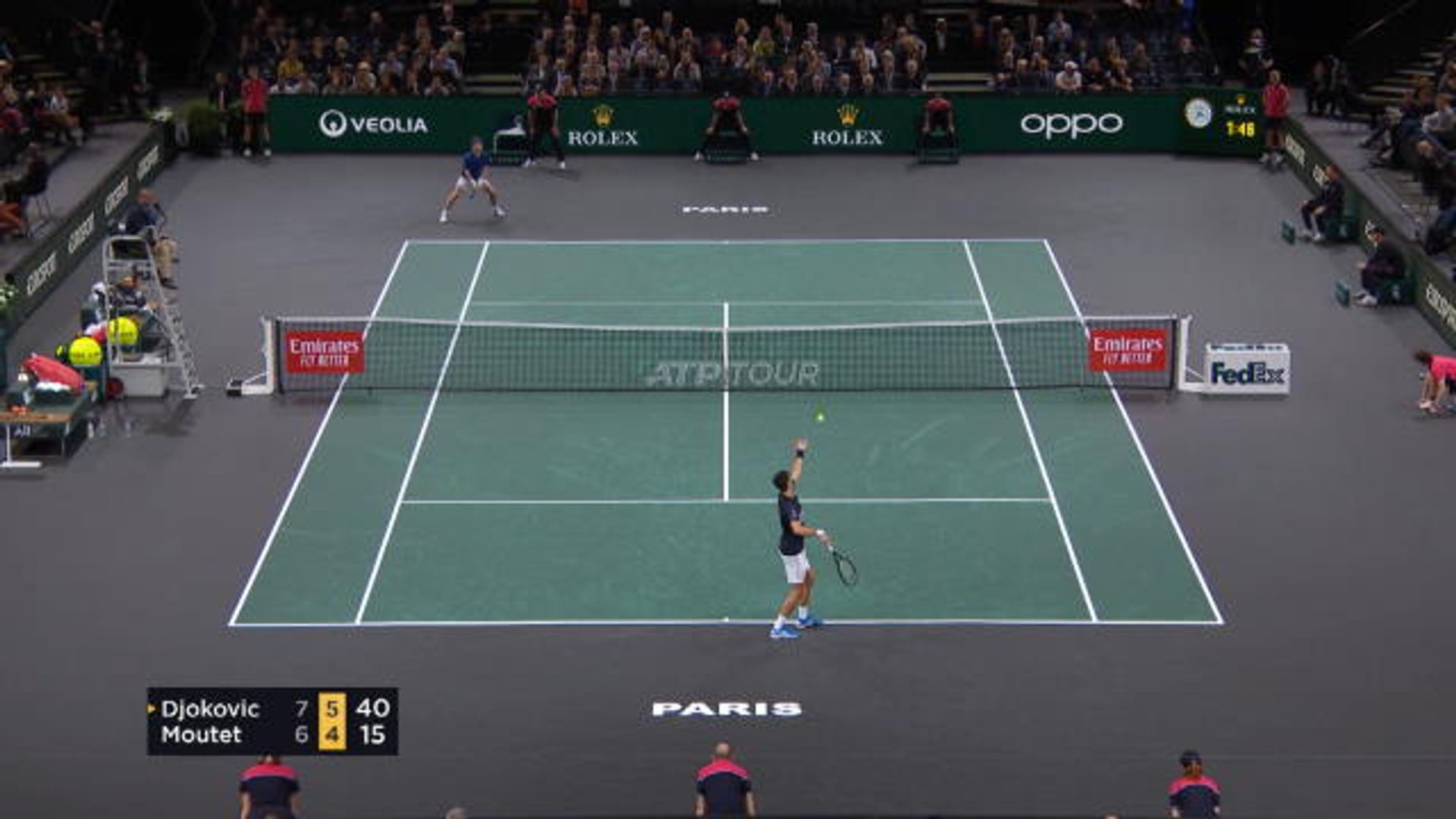 TENNIS: Paris Masters: Djokovic bt Moutet (7-6 6-4) - video Dailymotion