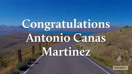 Congratulations Antonio Canas Martinez