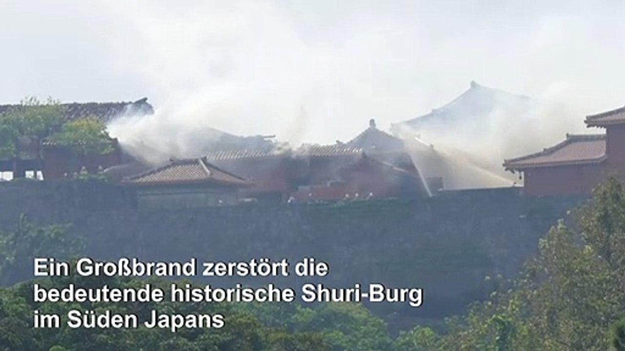 Feuer zerstört Unesco-Welterbe-Burg in Japan