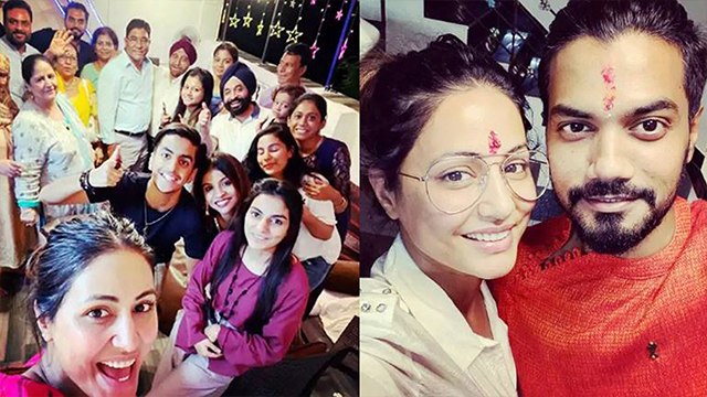 Hina Khan celebrates Bhai dooj with Rocky Jaiswal family | FilmiBeat